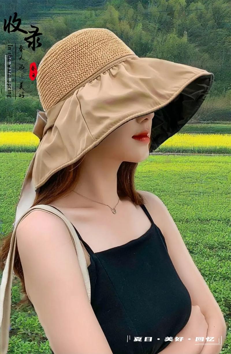 夏日必备遮阳帽.夏季必备黑胶遮阳帽来啦!这款蝴蝶结设计不仅时